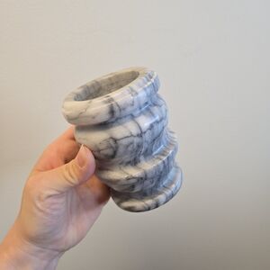 Marble Pencil Holder Vase Gray White Decor